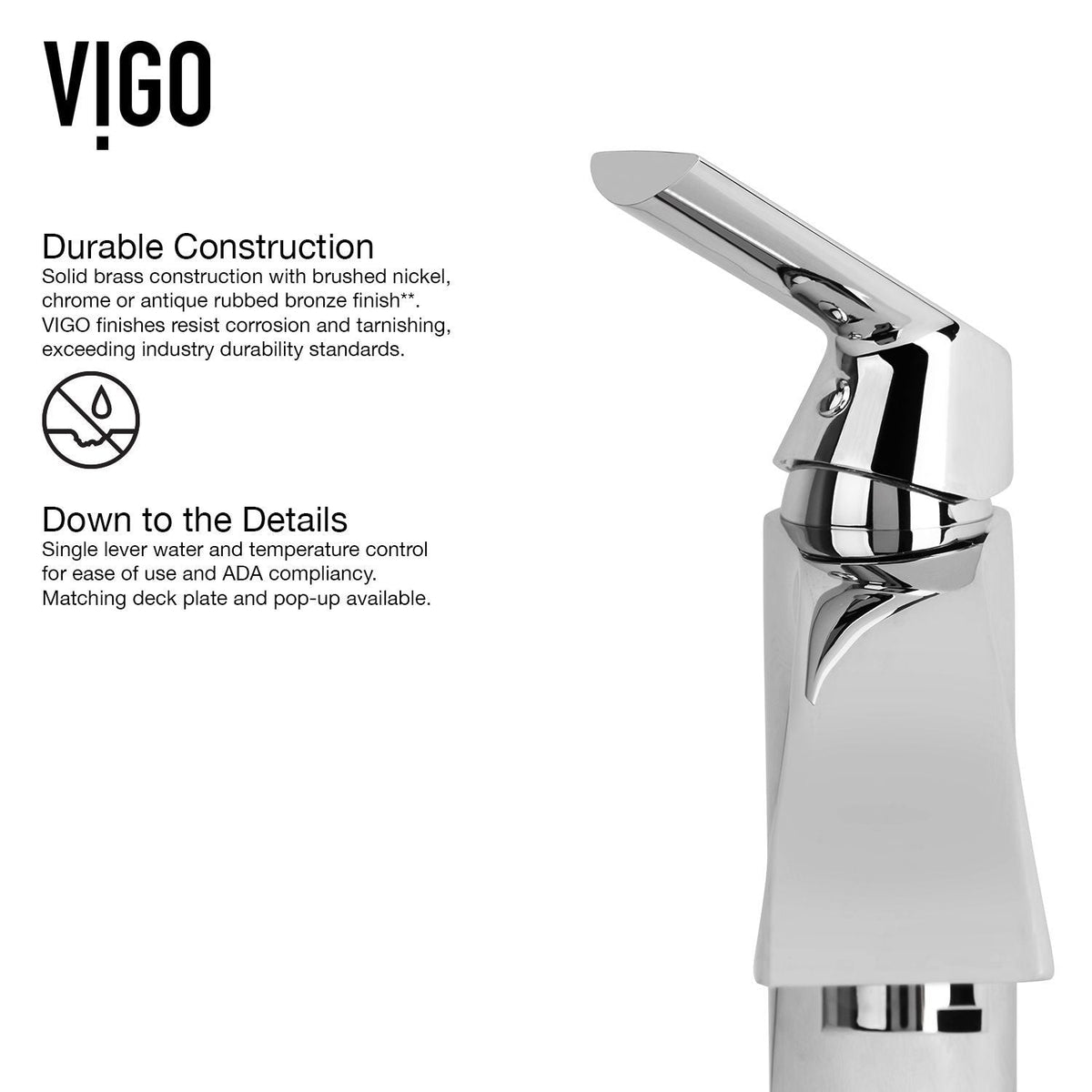 Linus Single Handle Vessel Sink Bathroom Faucet, Chrome