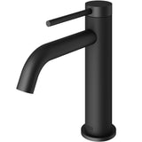 Madison Single Handle Single Hole cFiber Bathroom Sink Faucet, Matte Black