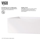 Magnolia White Bathroom Sink/Basin Set with Duris Faucet and Rectangular Composite Vessel