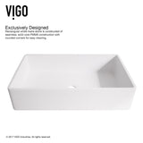 Magnolia White Bathroom Sink/Basin Set with Duris Faucet and Rectangular Composite Vessel