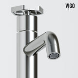 Magnolia White Bathroom Sink/Basin Set with Ruxton Faucet and Rectangular Composite Vessel