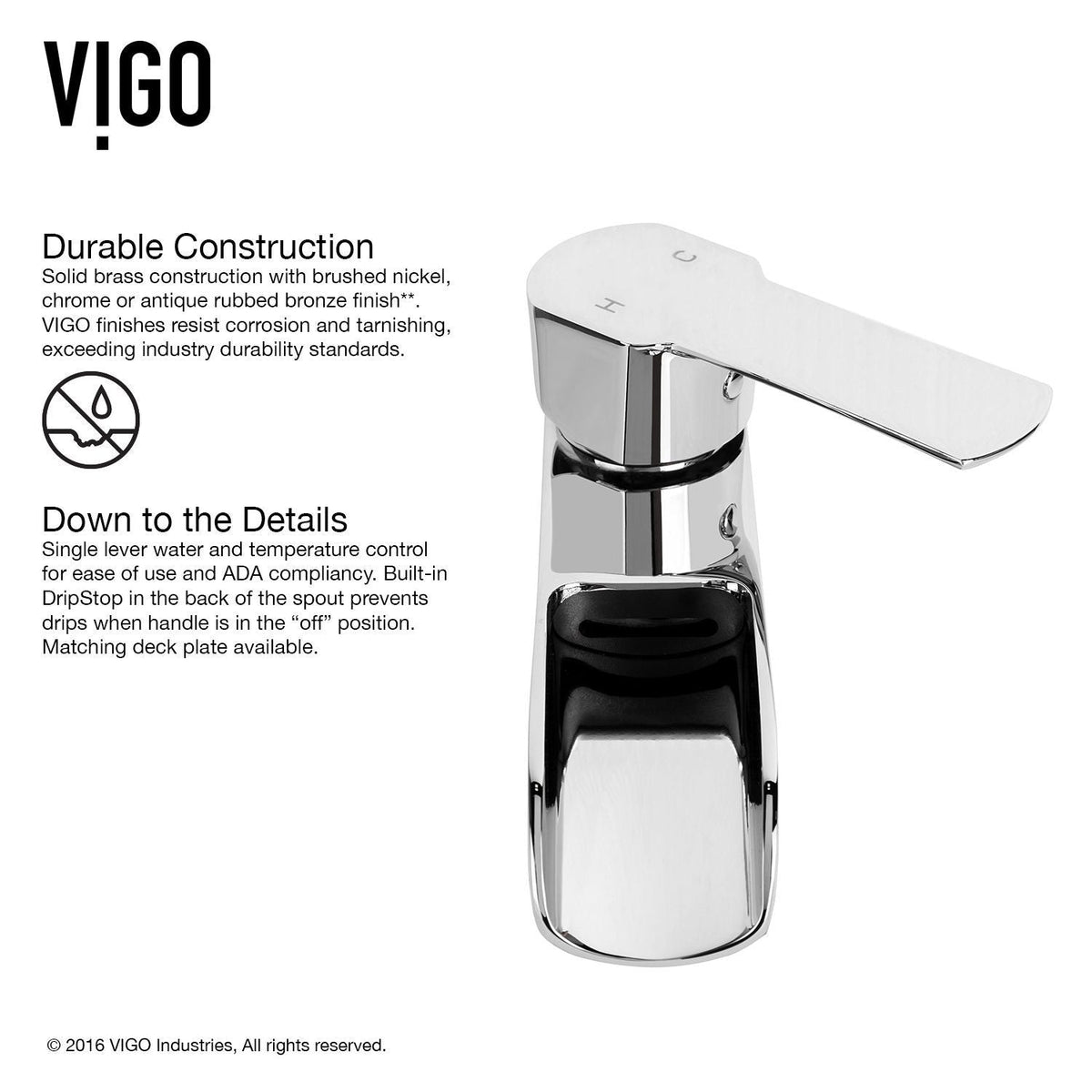 Marigold White Bathroom Sink/Basin Set with Niko Faucet and Rectangular Composite Vessel