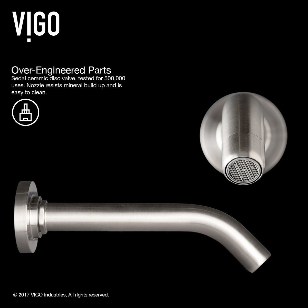 Olus Wall Mount Bathroom Faucet, WaterSense Certified, Brushed Nickel