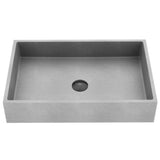 Orvieto Gothic 24x15-in Deep Grey Bathroom Sink/Basin with Rectangular Vessel