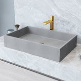Orvieto Gothic 24x15-in Deep Grey Bathroom Sink/Basin with Rectangular Vessel