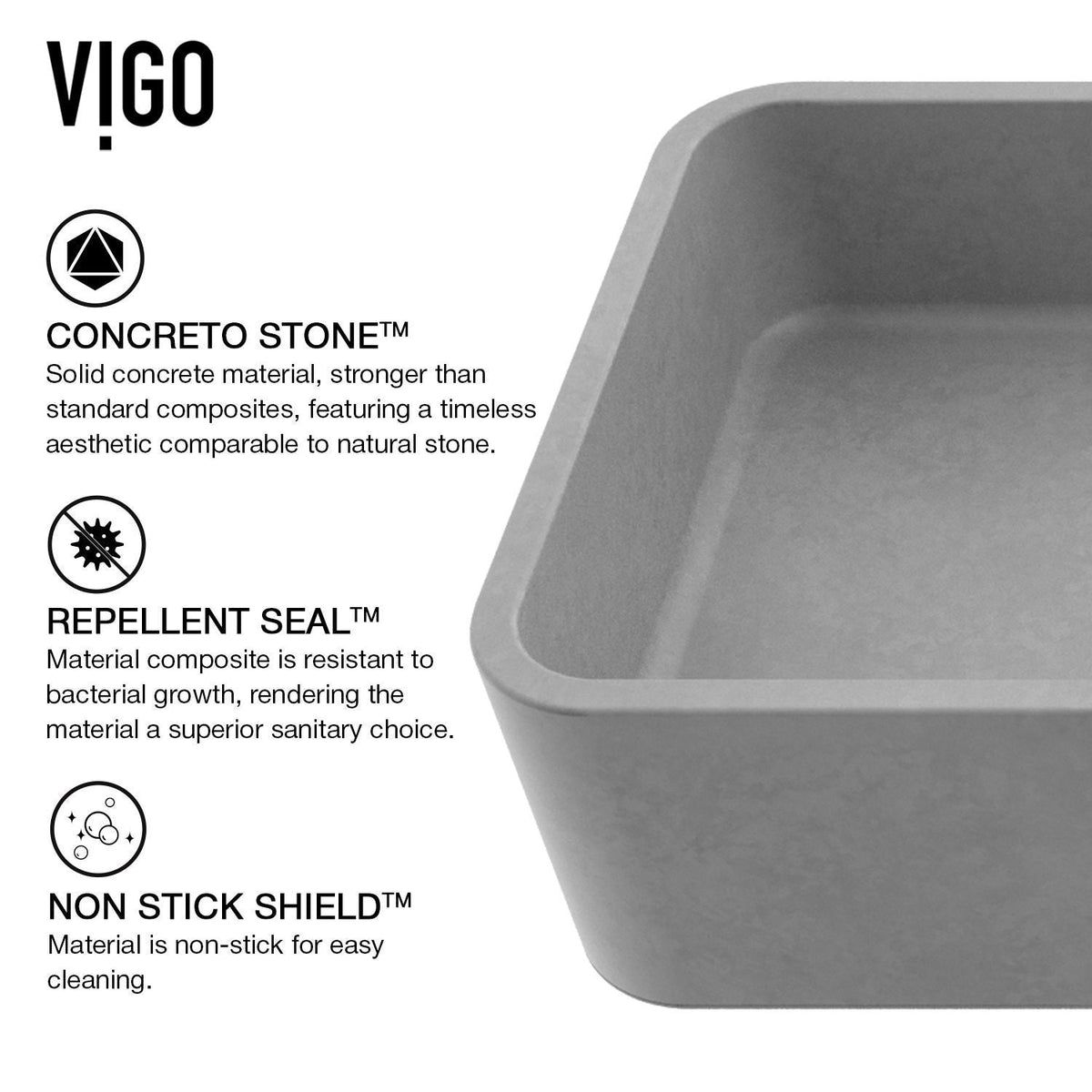 Palazzo Gothic 24x11-in Deep Grey Bathroom Sink/Basin with Rectangular Vessel