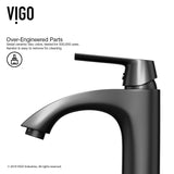 Penela Single Handle Single Hole Bathroom Sink Faucet, Matte Black