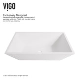 Vinca Matte Stone Vessel Bathroom Sink/Basin with Deep Bowl, White