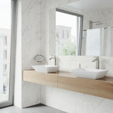 Vinca Matte Stone Vessel Bathroom Sink/Basin with Deep Bowl, White