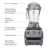 Explorian E310 Blender with 10 Speeds, Black