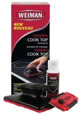 Complete Glass Cooktop Cleaning Kit, 3-pc, Include Scrub Pad, Scraper and Cleaning Solution