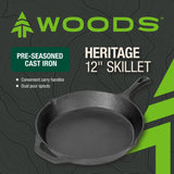 Woods Cast Iron Camping Pan, 12-in
