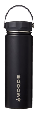 Woods Water Bottle, 22-oz, Stainless Steel, Leak-Proof, Black