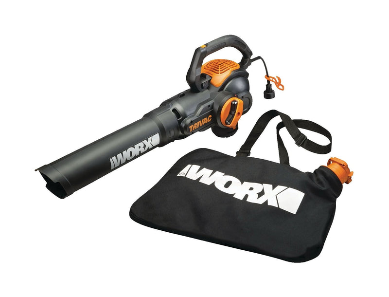 WG522 Trivac 12 Amp 3-in-1 Electric Vacuum Blower/Mulcher/Vac with Shoulder Strap W9529