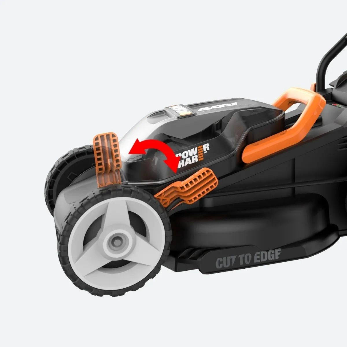 WG779 40V Power Share Cordless Mulching Poly Lawn Mower, 14-in