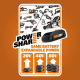 WG779 40V Power Share Cordless Mulching Poly Lawn Mower, 14-in