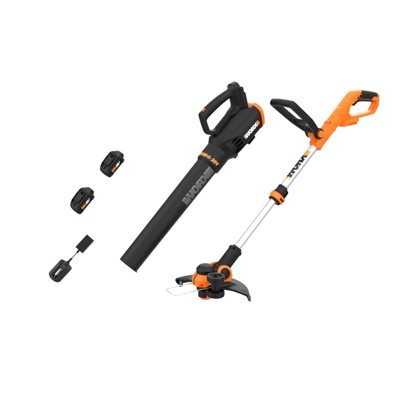 WG929 20V Power Share Cordless Grass Trimmer & Leaf Blower Combo Kit B2355