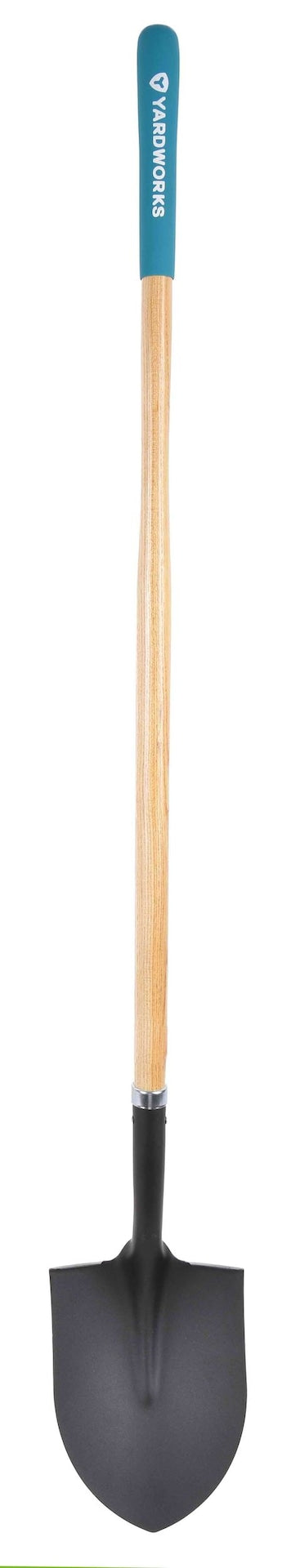 Tempered Steel Round Point Long Handle Shovel, 62-In, Hardwood Shaft C9368